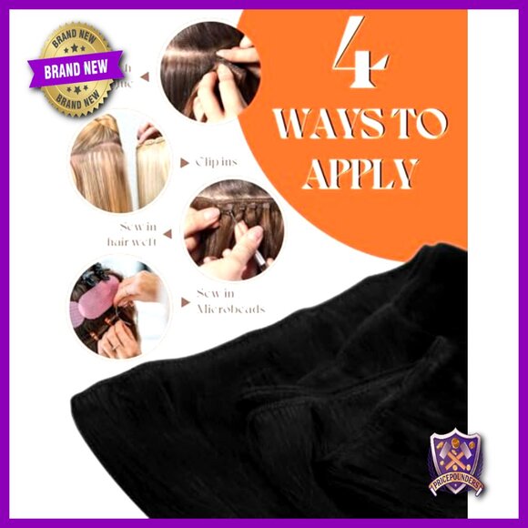 22 Inch Real Human Hair Extensions Weft 100g Sew In Long